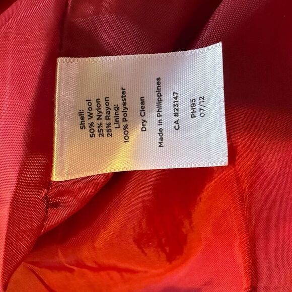 Talbots red & cream houndstooth skirt- size 6 - Picture 6 of 7